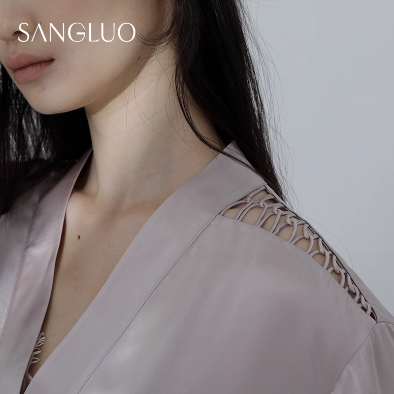 100% mulberry silk bridal bathrobe and home wear