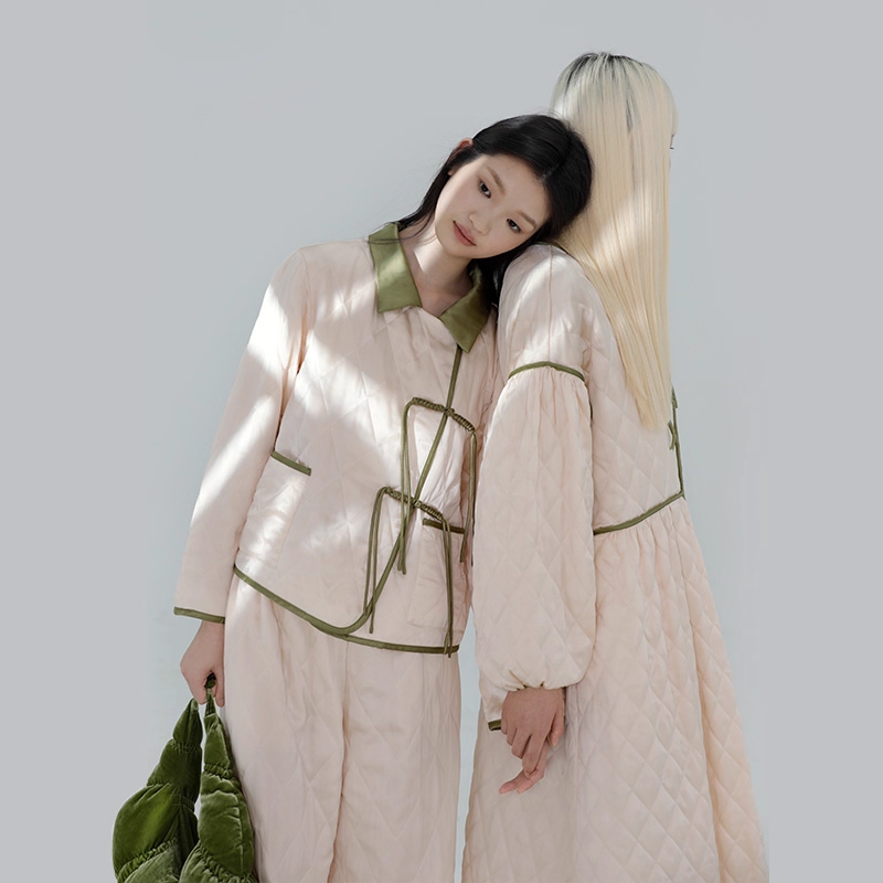 100% mulberry silk pajamas set, thickened for autumn and winter