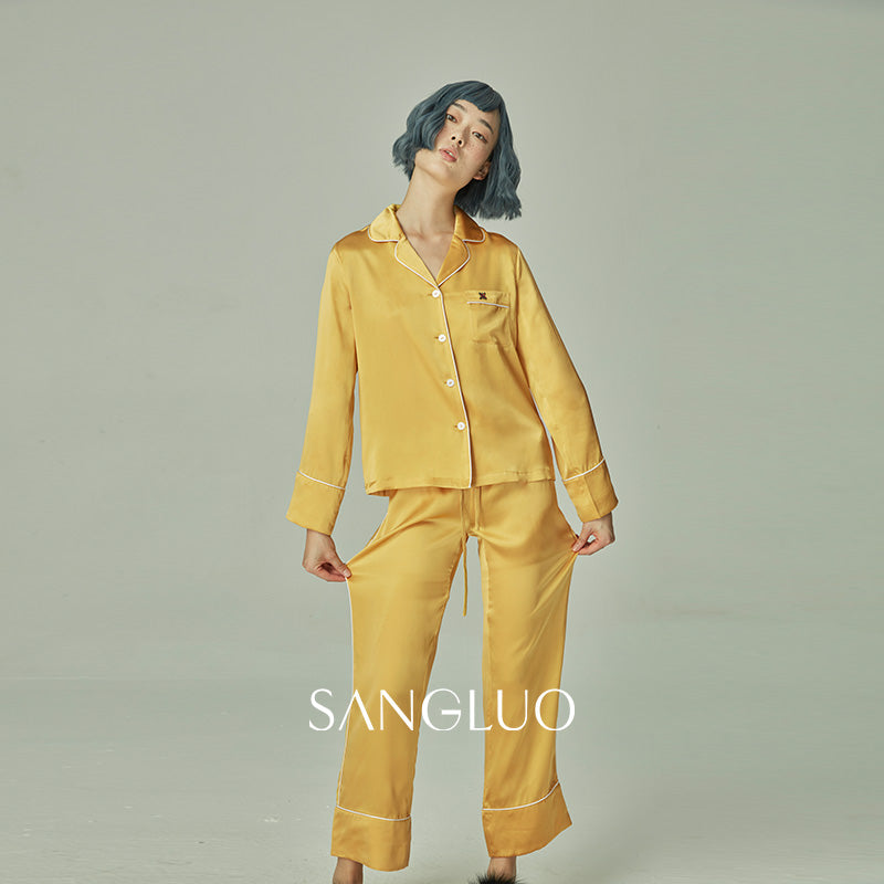 19MM Hyaluronic Acid Silk Women Pajamas Set