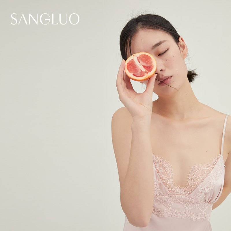 19MM Full Lace-trimmed Dress