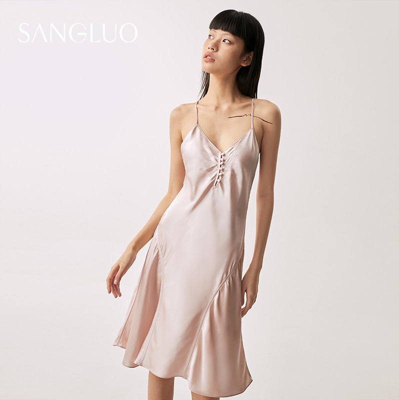 Crush In Summer Silk Slip Dress