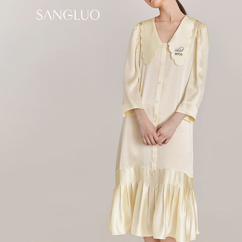 "Hug the Earth" Bear Bobo Silk Dress