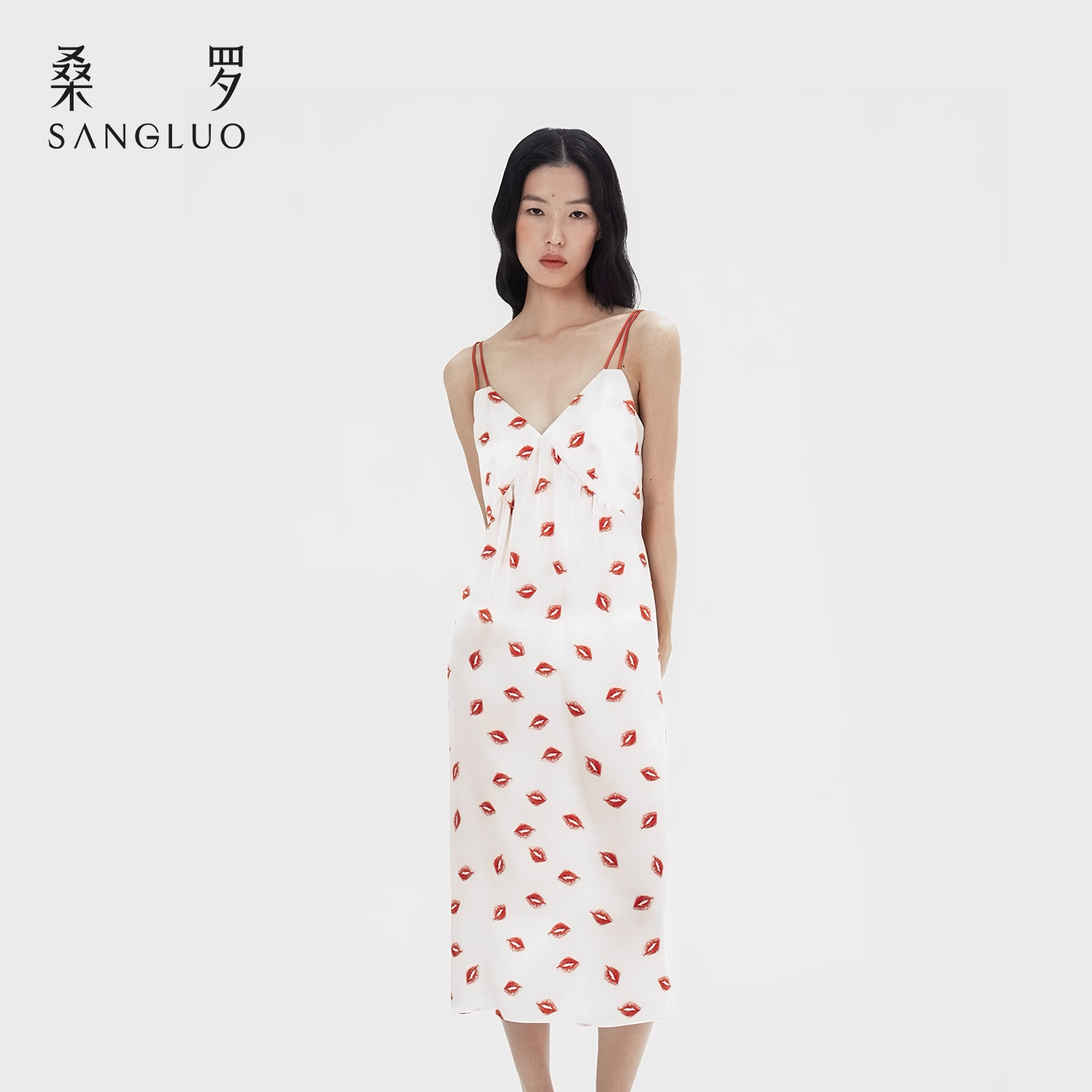 100% mulberry silk women's home wear halter dress