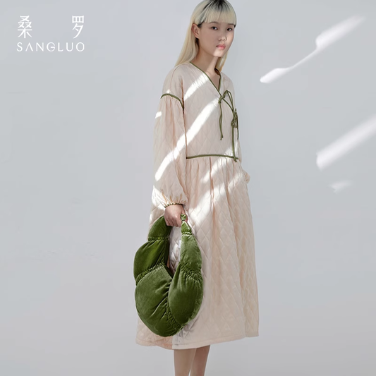 100% mulberry silk women's home wear thickened for autumn and winter