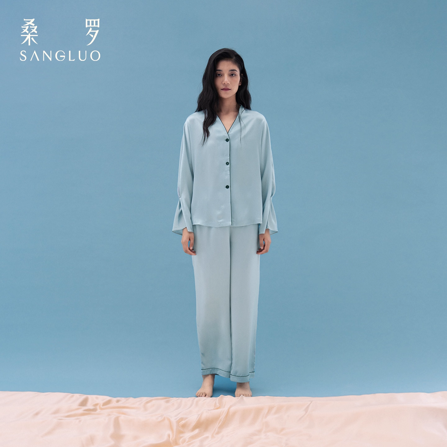 100% mulberry silk home wear and silk pajamas set