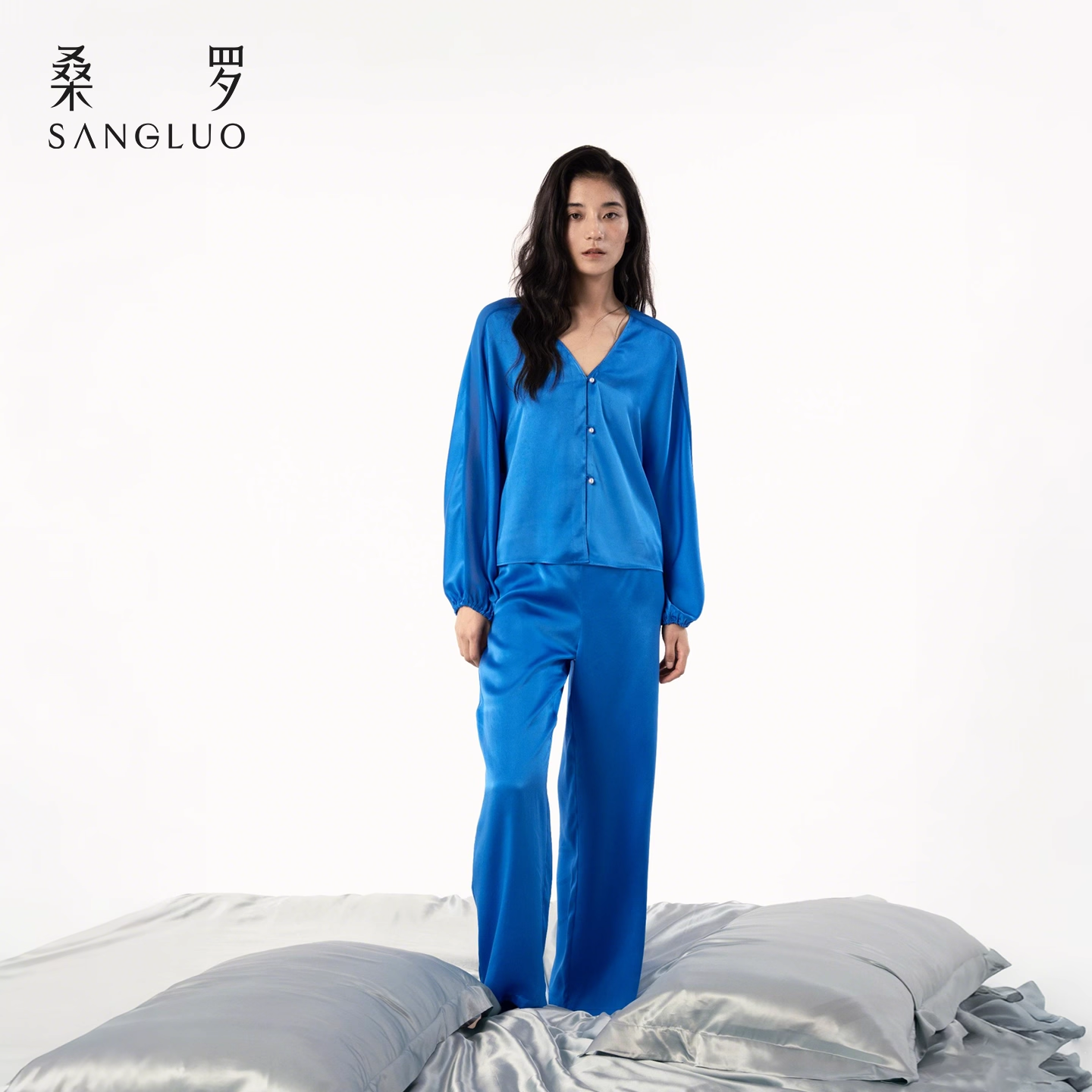 100% mulberry silk home wear and silk pajamas set
