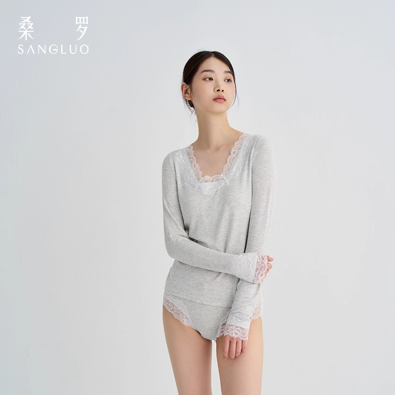 Sang long-sleeved and short-sleeved suit without bra