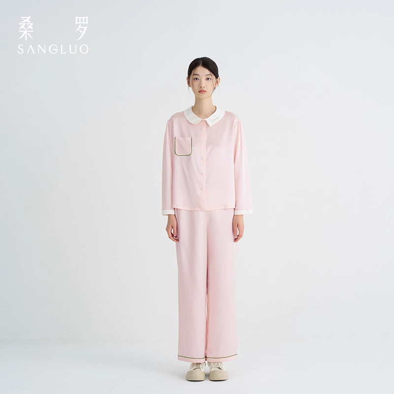 Mulberry silk pajama set 100% mulberry silk home wear