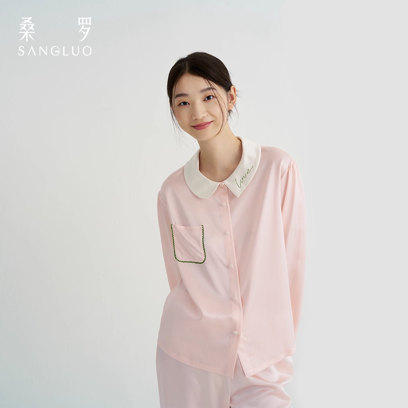 Mulberry silk pajama set 100% mulberry silk home wear