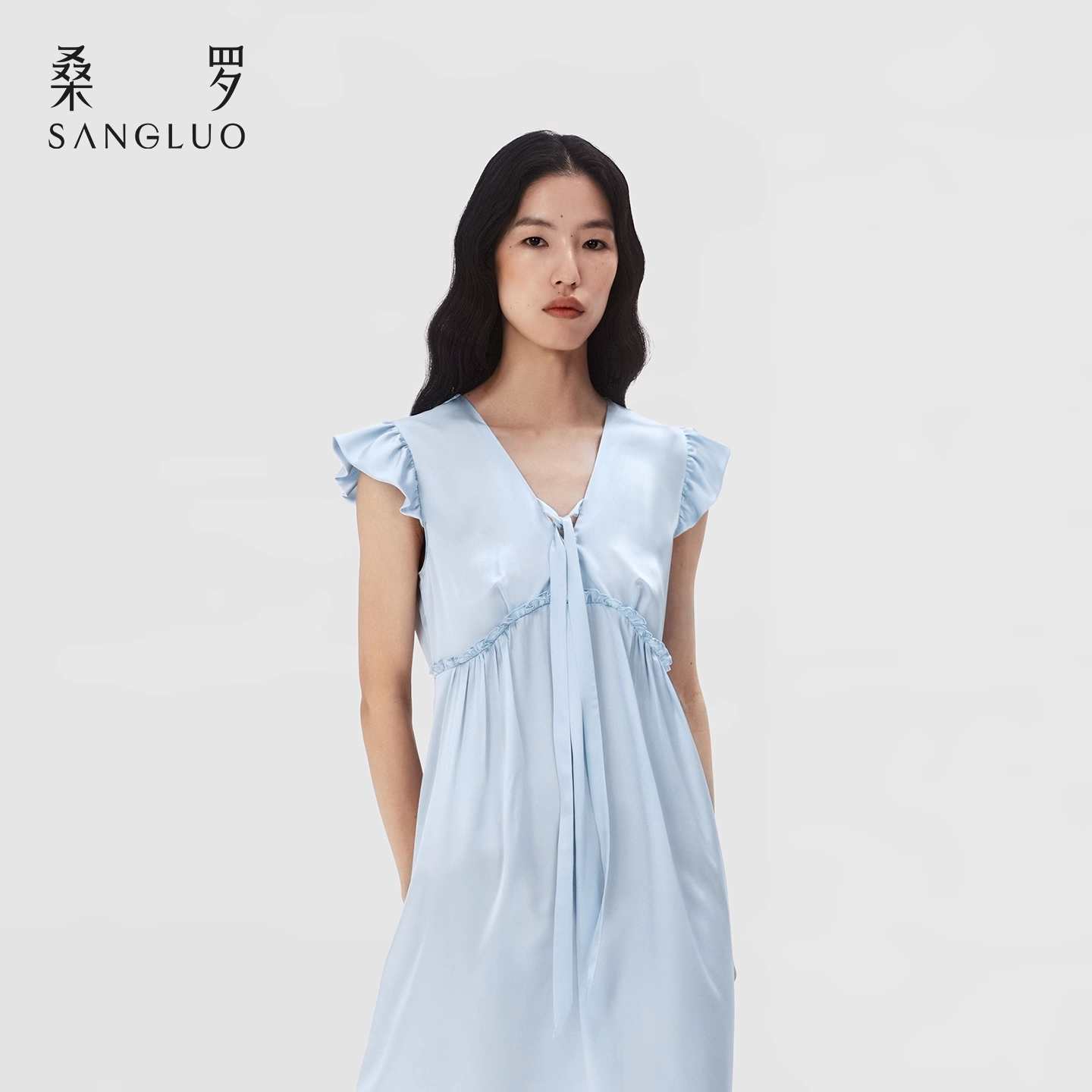 100% mulberry silk dress for home wear