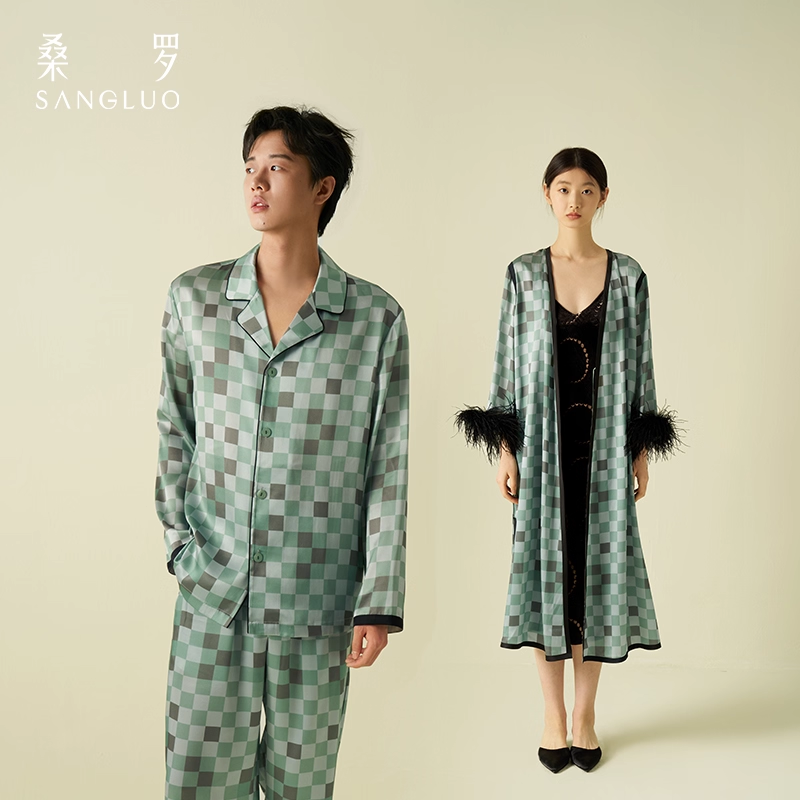 100% mulberry silk real silk bathrobe casual home wear