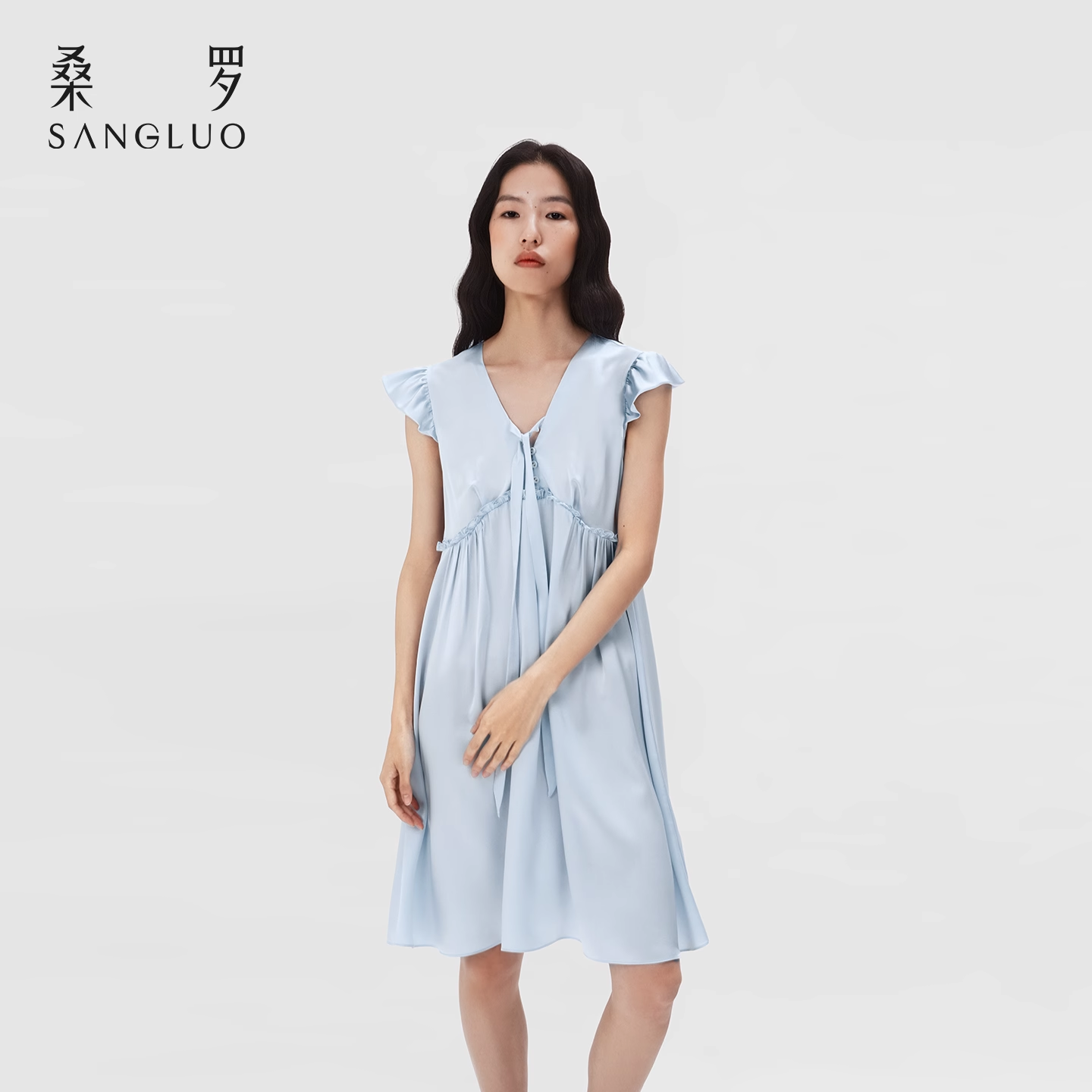100% mulberry silk dress for home wear