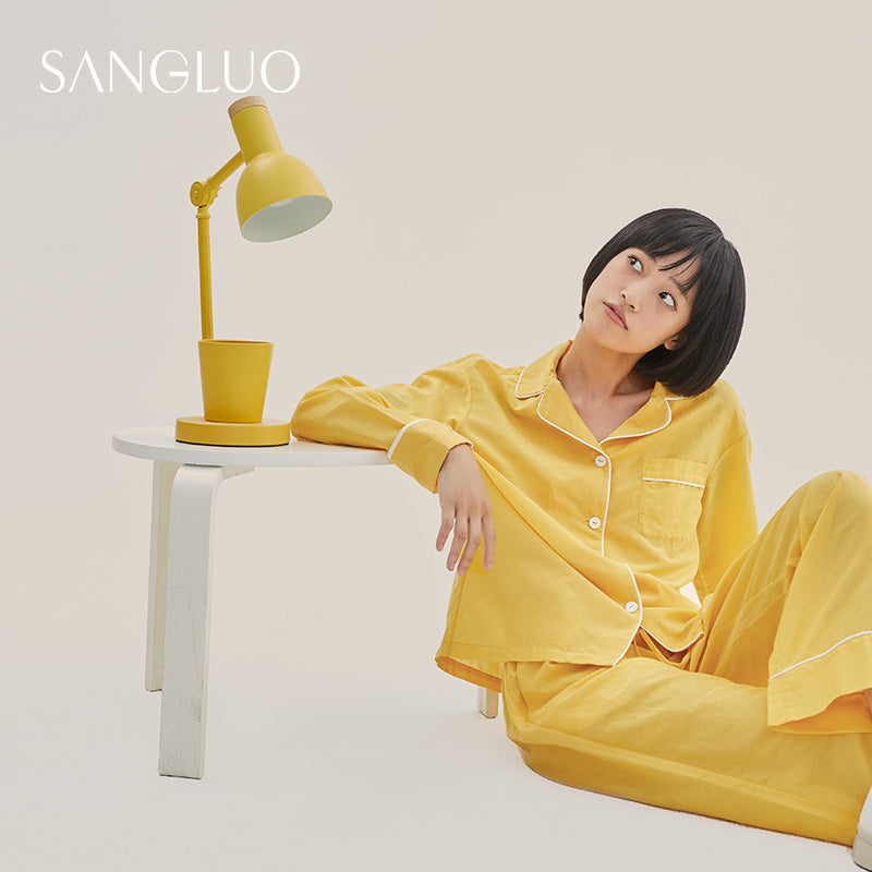 Have A Date With Cloud Silk Cotton Pajamas Set